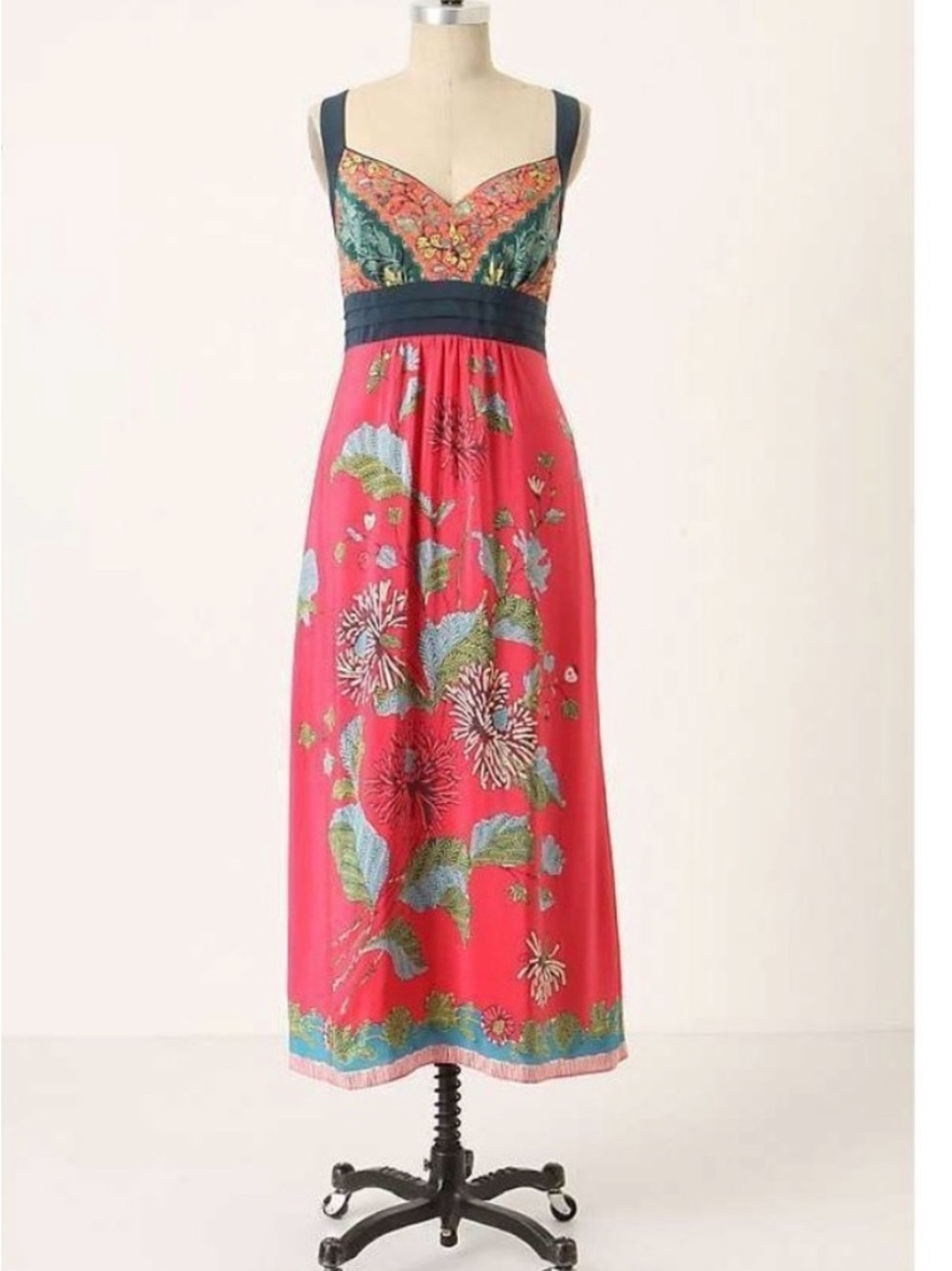 Edme and Esyllte Anthropologie silk Equinox Calling maxi dress